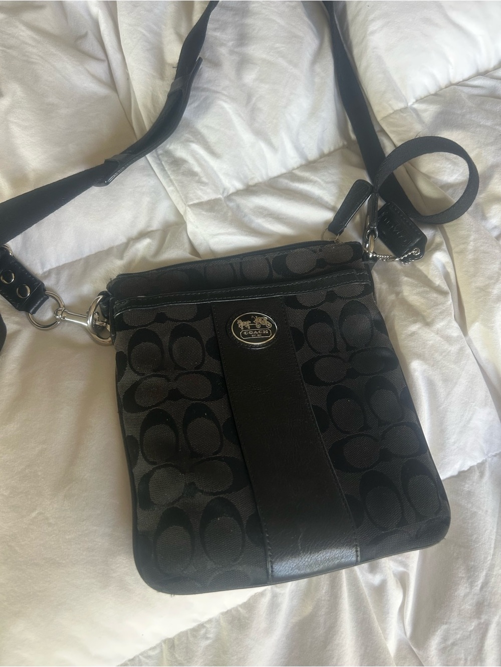 COACH Black Signature Crossbody Bag